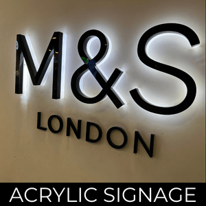 Acrylic Signages- Mark & Spencer - Advertising